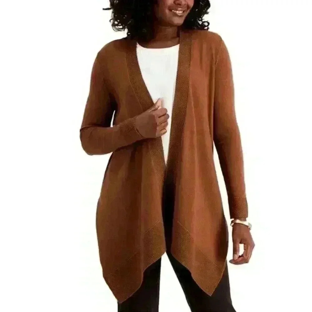 JM Collection Women's Open-Front Cardigan (Red Maple, Size‎ M, NWT)